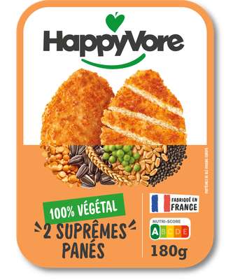 Suprêmes panés végétaux & gourmands, HappyVore (x2, 180 g)