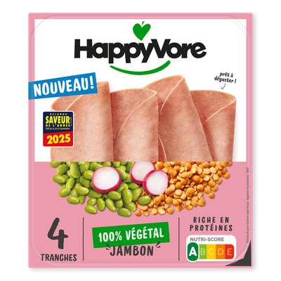 Jambon végétal & gourmand, HappyVore (120 g)