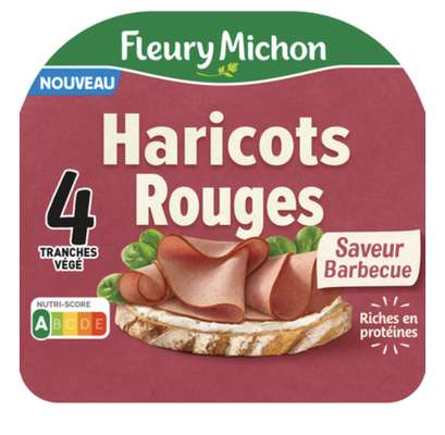 Tranches végétales haricots rouges saveur barbecue, Fleury Michon (4 tranches, 120 g)