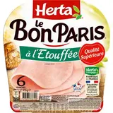 Jambon Le Bon Paris Découenné sans gluten, Herta (6 tranches, 255 g)