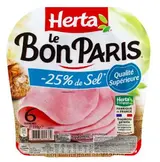 Jambon Le Bon Paris -25% Sel, Herta (6 tranches, 210 g)