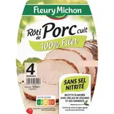 Rôti de porc cuit sans sel nitrité, Fleury Michon (4 tranches, 160 g)