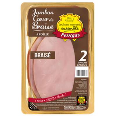 Jambon coeur de braise, Petigas (2 tranches, 200 g)