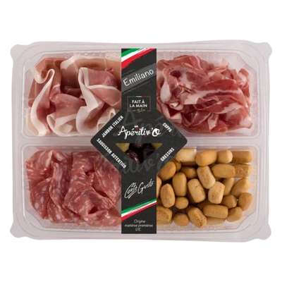 Plateau apéritif Emiliano avec jambon italien et gressins, Apéritiv'O(135 g)