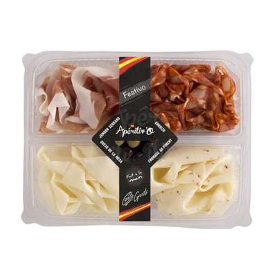 Plateau apéritif Festivo charcuterie et fromage, Apéritiv'O (135 g)