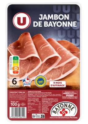Jambon de Bayonne IGP, U (x 6, 100 g)