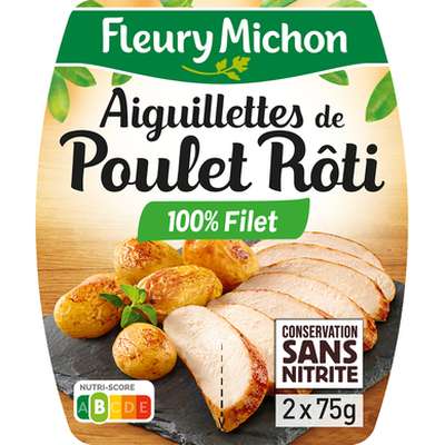Aiguillettes de poulet rôti, Fleury Michon (2 x 75 g)