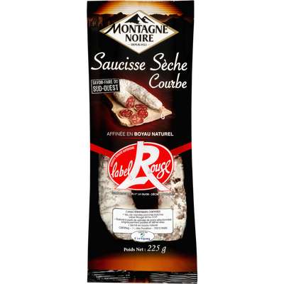 Saucisse courbe sèche pli Label Rouge, Montagne Noire (225 g)
