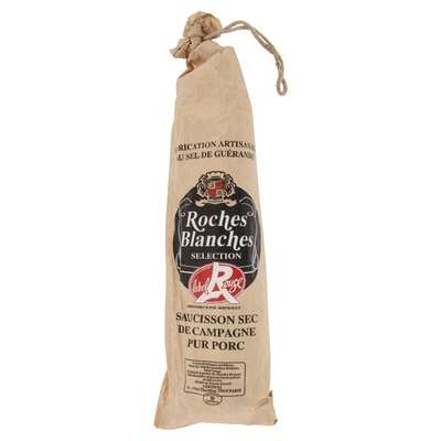 Saucisson sec de campagne Label Rouge, Roches Blanches (200 g)
