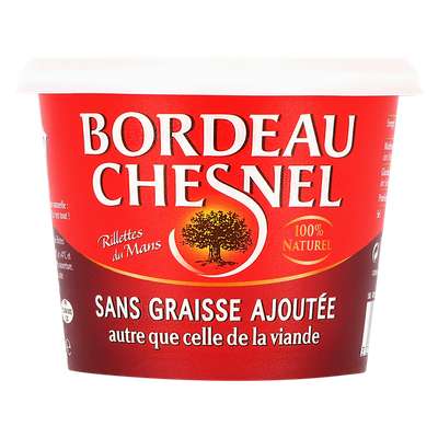 Rillette pur porc sans graisse, Bordeau Chesnel (220 g)