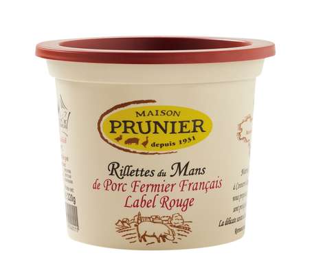 Rillettes du Mans Label Rouge pur porc fermier, Maison Prunier (220 g)