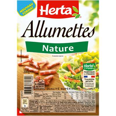 Lardons allumettes nature, Herta (200 g)