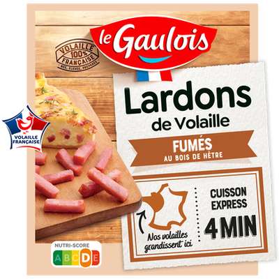 Lardons de volaille fumés, Le Gaulois (2 x 75 g)