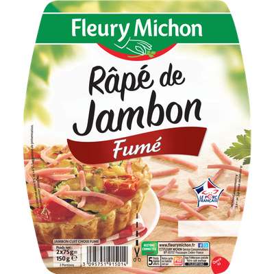Râpé de jambon fumé, Fleury Michon (2 x 75 g)