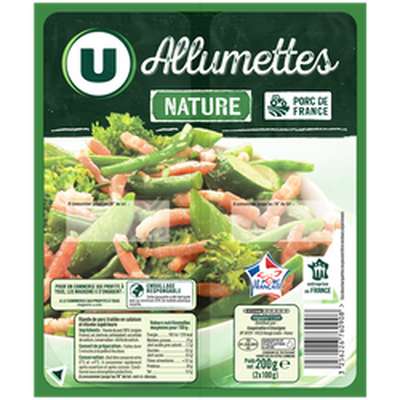 Allumettes de porc nature VPF, U (2 x 100 g)