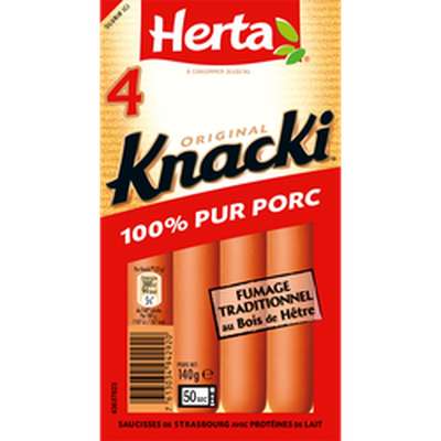 Knacki original, Herta (x 4, 140 g)