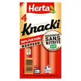 Knacki original sans nitrite, Herta (x 4, 140 g)