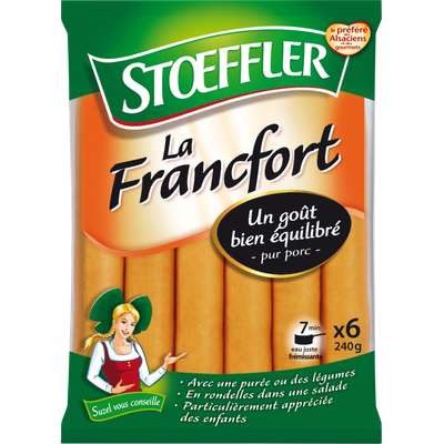 Saucisse de Francfort, Stoeffler (x 6, 240 g)