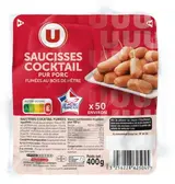 Saucisses cocktail fumées, U (x50, 400 g)