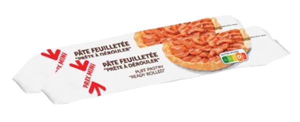 Pâte feuilletée prête à dérouler, Prix Mini (Lot de 2 x 230 g)