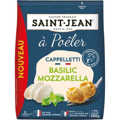 Cappelletti à poêler basilic mozzarella, Saint Jean (280 g)