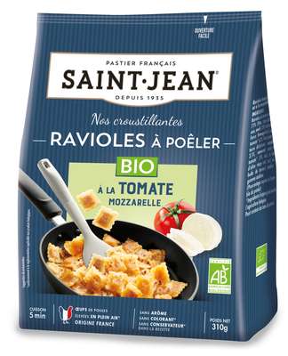 Ravioles à poêler tomates et mozzarella BIO, Saint Jean (310 g)