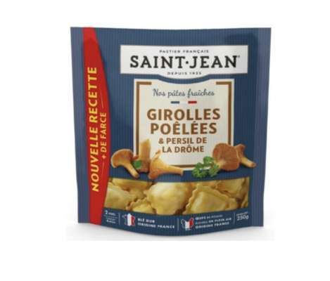 Pâtes fraîches farcies aux girolles, avec extrait de champignons et au persil, Saint Jean (250 g)