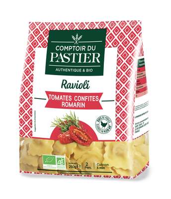 Ravioli tomates confites romarin BIO, Comptoir du Pastier (250 g)