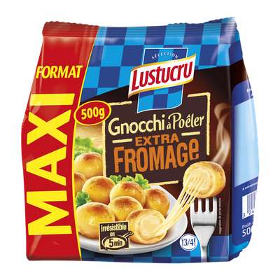 Gnocchi à poêler extra fromage, Lustrucru (500 g)