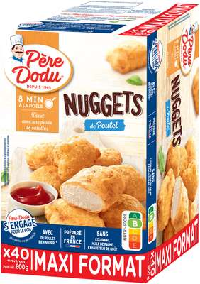 Nuggets de poulet Maxi format, Père Dodu (x 40, 800 g)