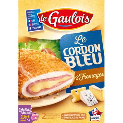 Cordon bleu de poulet aux 3 fromages, Le Gaulois (x 2, 200 g)