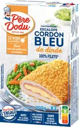 Cordon bleu de dinde 100% filets, Père Dodu (x 2, 200 g)