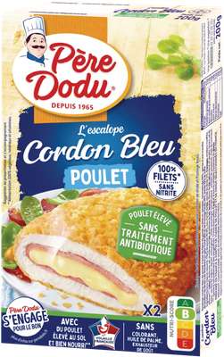 Cordon bleu de poulet 100% filets, Père Dodu (x 2, 200 g)