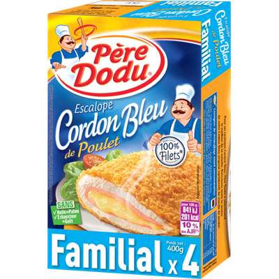 Cordon bleu de poulet, Père Dodu (x 4, 400 g)