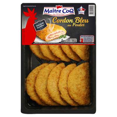 Cordon bleu de poulet, Maître Coq (x 10, 1 kg)