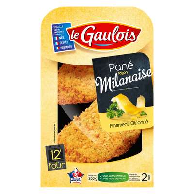 Panés façon milanaise citronné, Le Gaulois (x 2, 200 g)