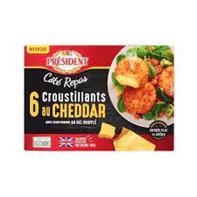 6 croustillants cheddar et mozzarella, Président (150 g)