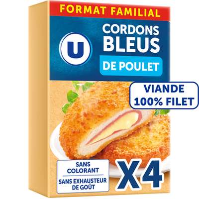 Cordons bleus de poulet, U (x4, 400 g)