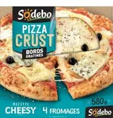 Pizza "Crust" Cheesy 4 fromages, Sodebo (580 g)
