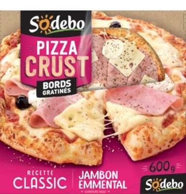 Pizza "Crust" Jambon emmental, Sodebo (600 g)