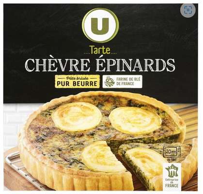 Tarte chèvre et épinards, U (350 g)