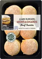 6 Mini burgers montagnards boeuf, Mix Buffet (240 g)