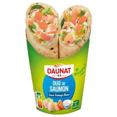 Sandwich Wrap duo de saumon, Daunat (190 g)