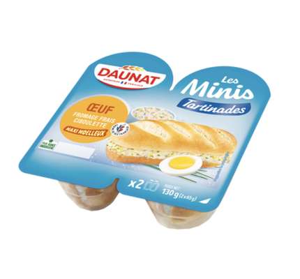 Mini tartinade oeuf fromage frais et cibroulette, Daunat (130 g)