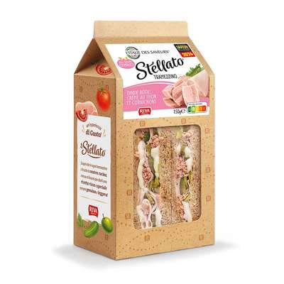 Tramezzino dinde rotie, crème de thon et cornichons,  L'Italie des Saveurs  (150 g)