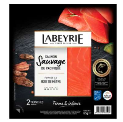 Saumon fumé sauvage, Labeyrie (2 tranches, 65 g)