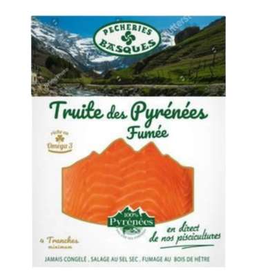 Truite fumée des pyrenées, Pêcheries Basques (120 g)
