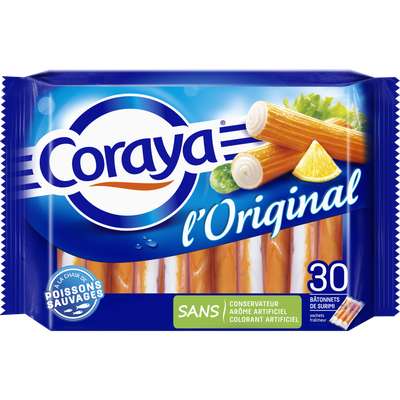 Bâtonnets de surimi L'Original, Coraya (x 30, 450 g)