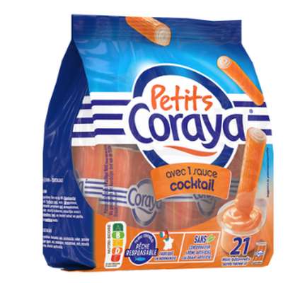 Mini bâtonnets de surimi et sauce cocktail, Coraya (x 21, 210 g)