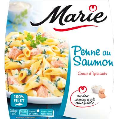 Penne saumon crème d'épinard, Marie (280 g)